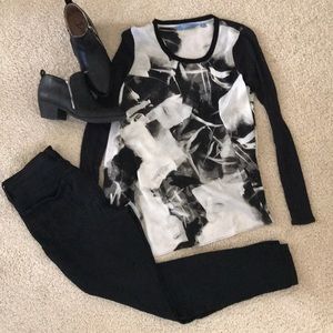 Vera Wang Handkerchief Hem Blouse